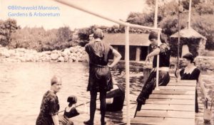 Swimming off the Blithewold dock