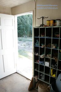 Open door and the volunteers' cubbies