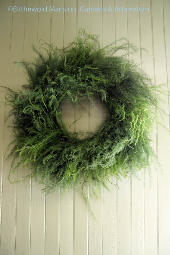 wreath made from asparagus foliage
