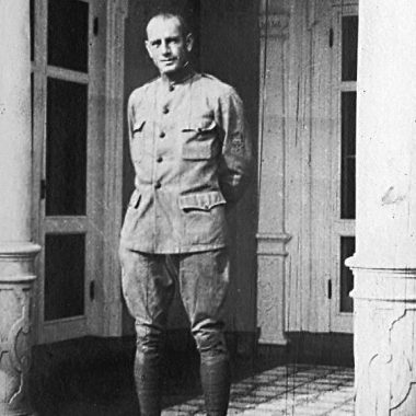 George Lyon in uniform, Blithewold 1917